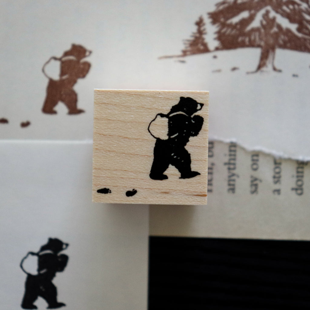 Keiko Endo- Wood Stamp Set- Traveling through the Snowy Forests of Kannur