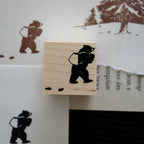 Keiko Endo- Wood Stamp Set- Traveling through the Snowy Forests of Kannur