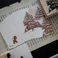 Keiko Endo- Wood Stamp Set- Traveling through the Snowy Forests of Kannur
