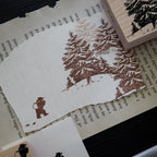 Keiko Endo- Wood Stamp Set- Traveling through the Snowy Forests of Kannur