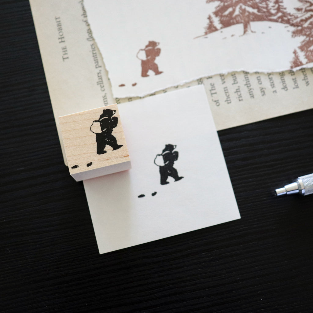 Keiko Endo- Wood Stamp Set- Traveling through the Snowy Forests of Kannur