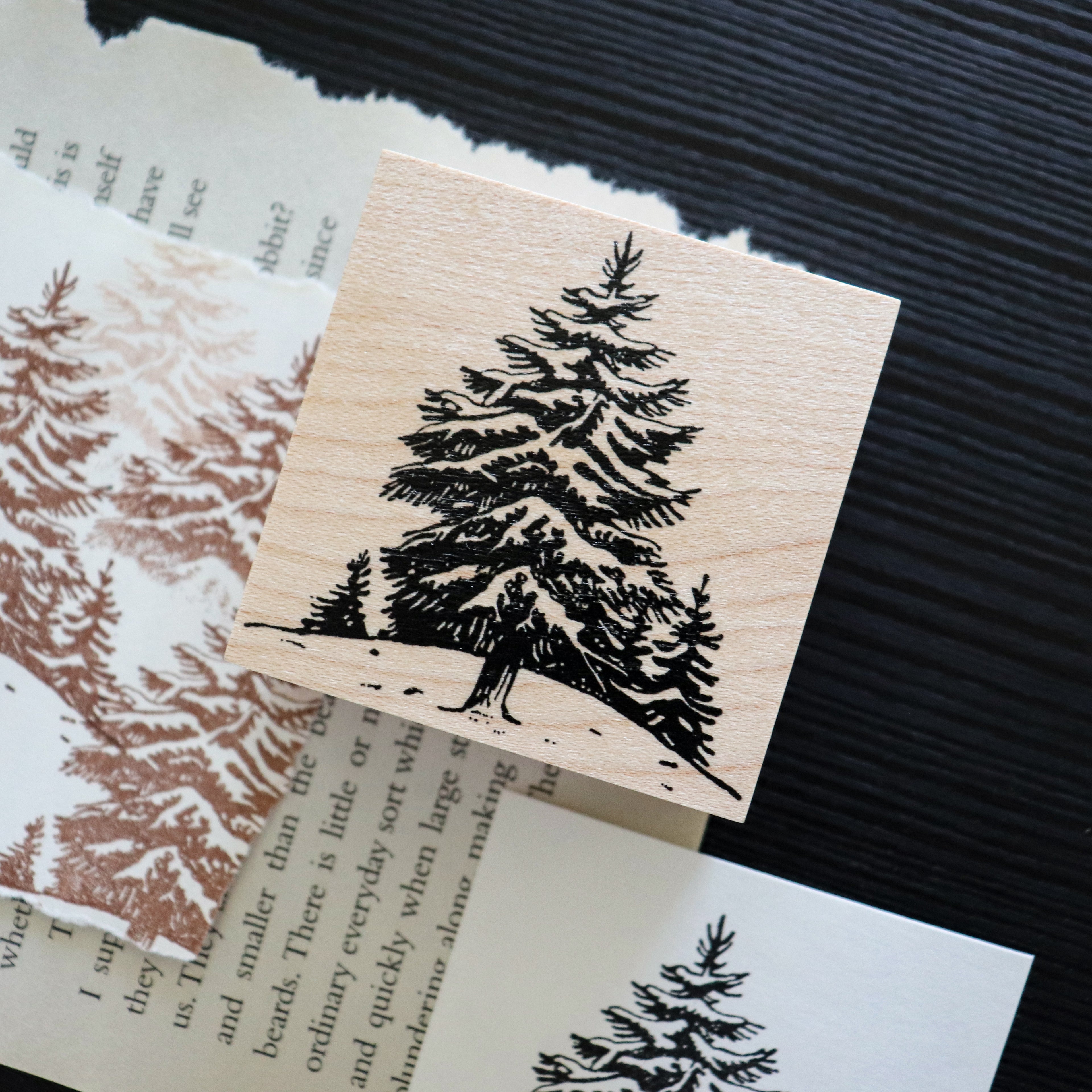 Keiko Endo- Wood Stamp Set- Traveling through the Snowy Forests of Kannur