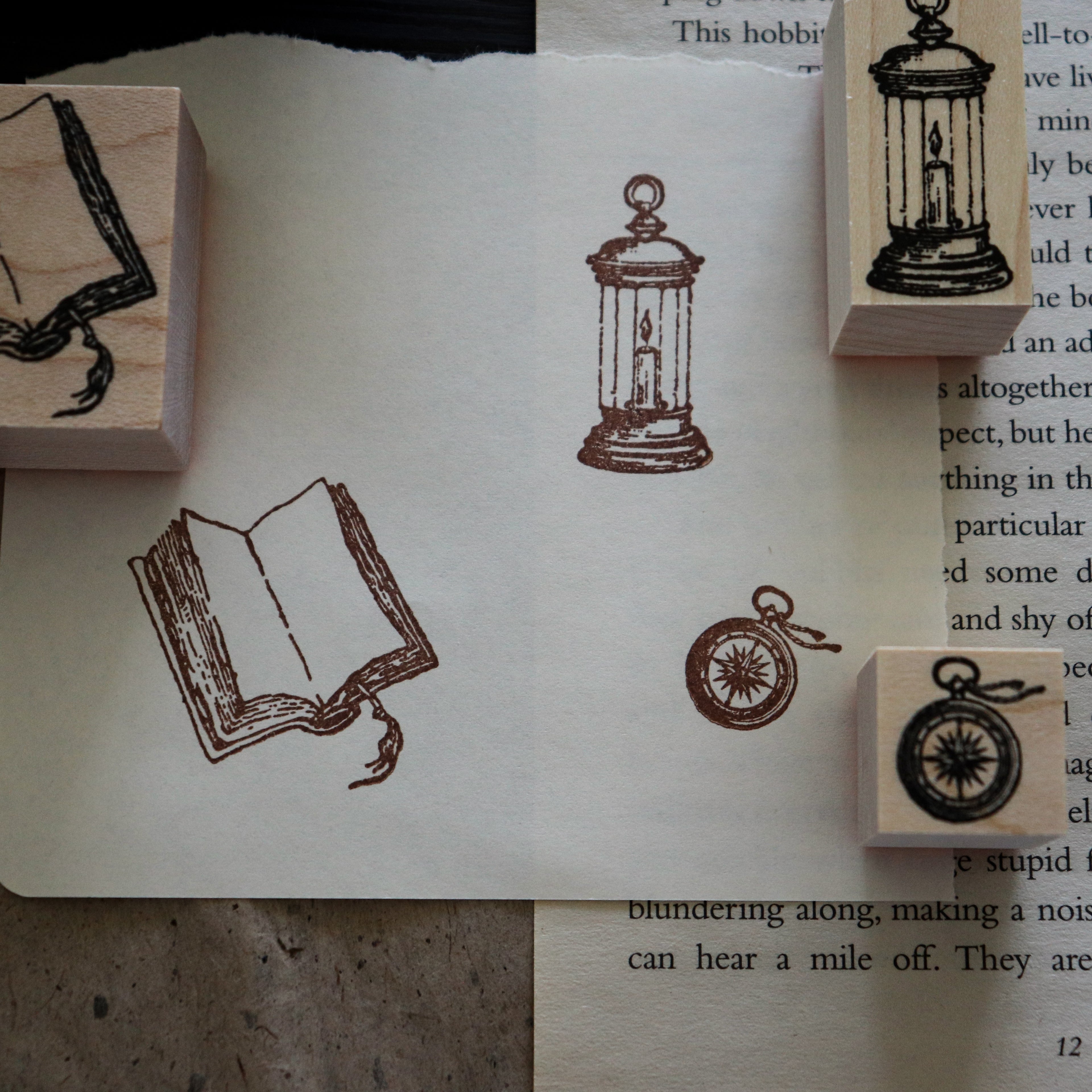 Keiko Endo- Wood Stamp- "Traveler" Series