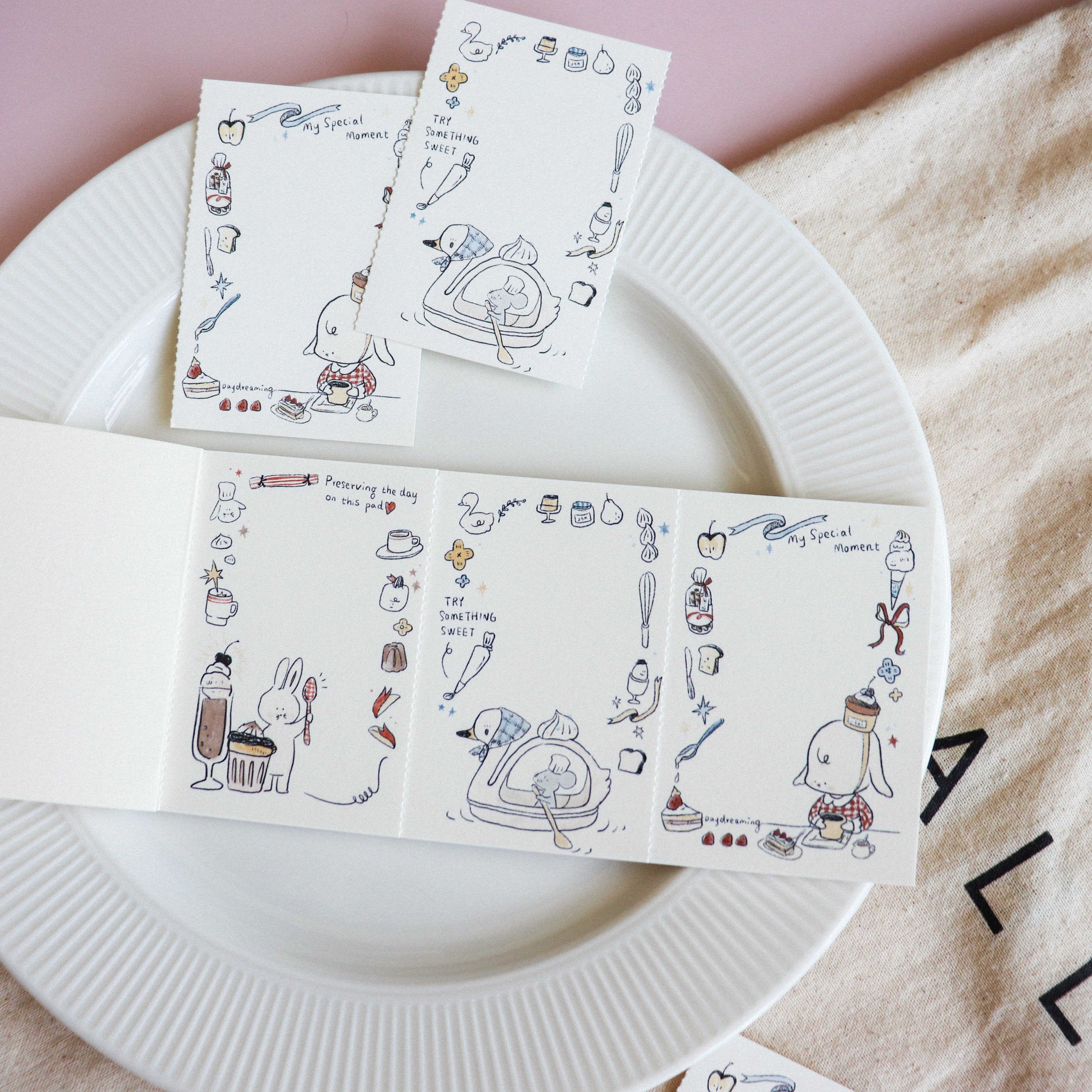 【Daydream】Sweet Treats" Collection: Triple-Section Tear-off Memo