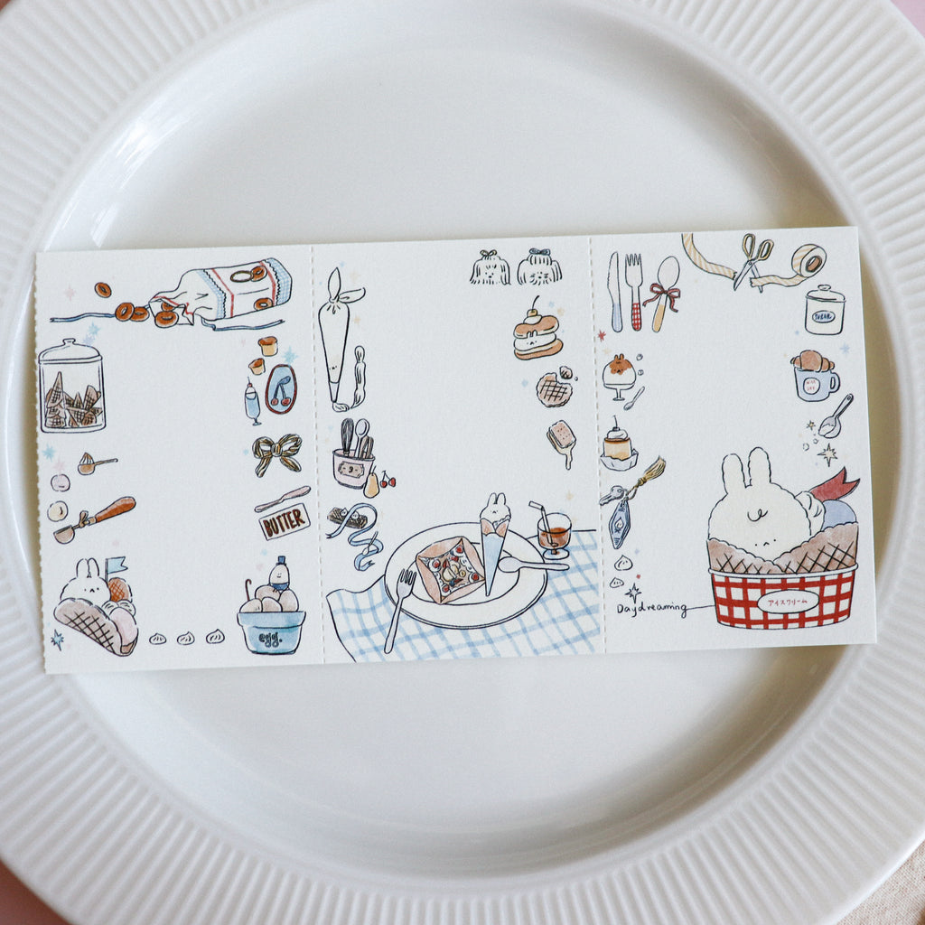 【Daydream】Sweet Treats" Collection: Triple-Section Tear-off Memo