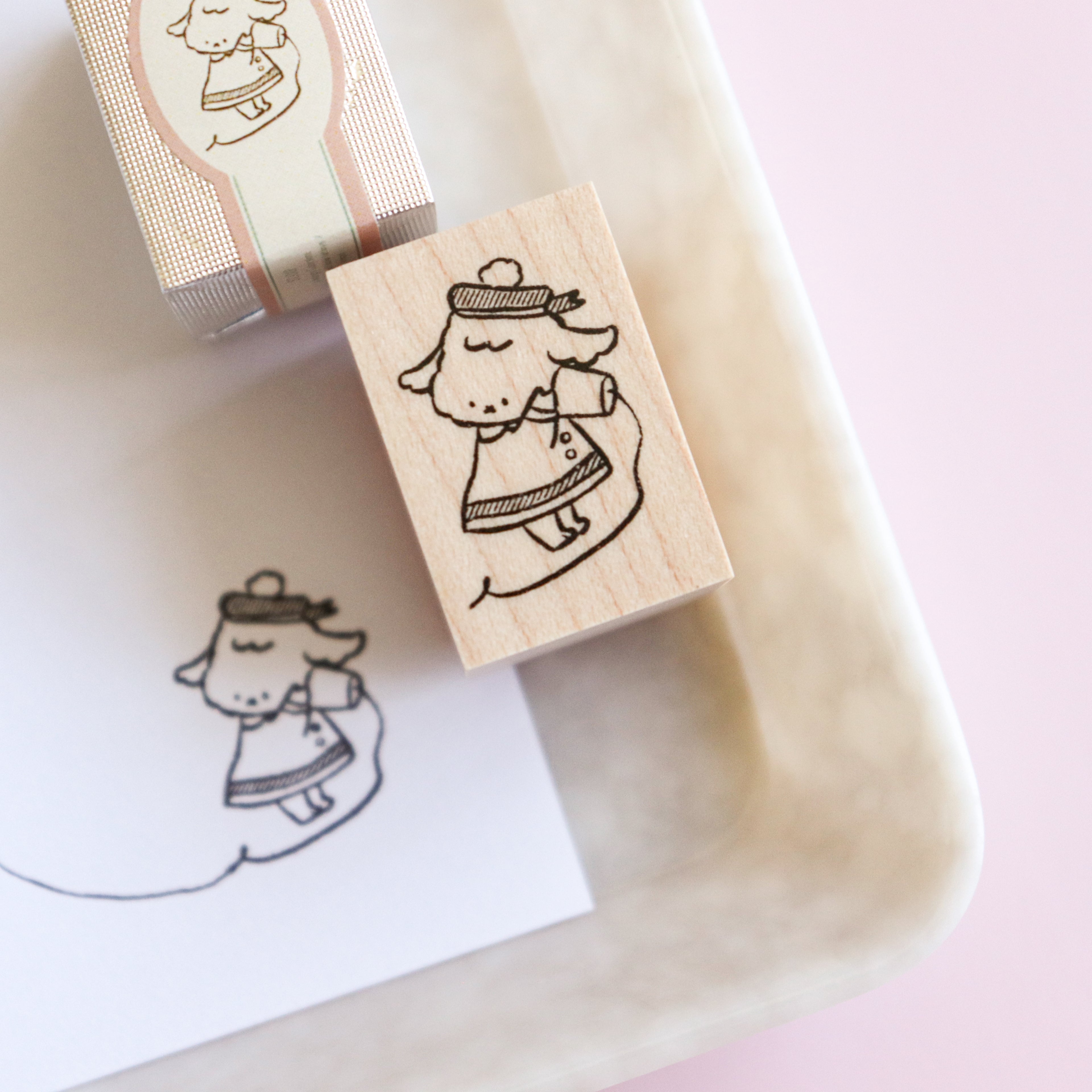【Daydream】Wood Rubber Stamp- Connected by Whispers