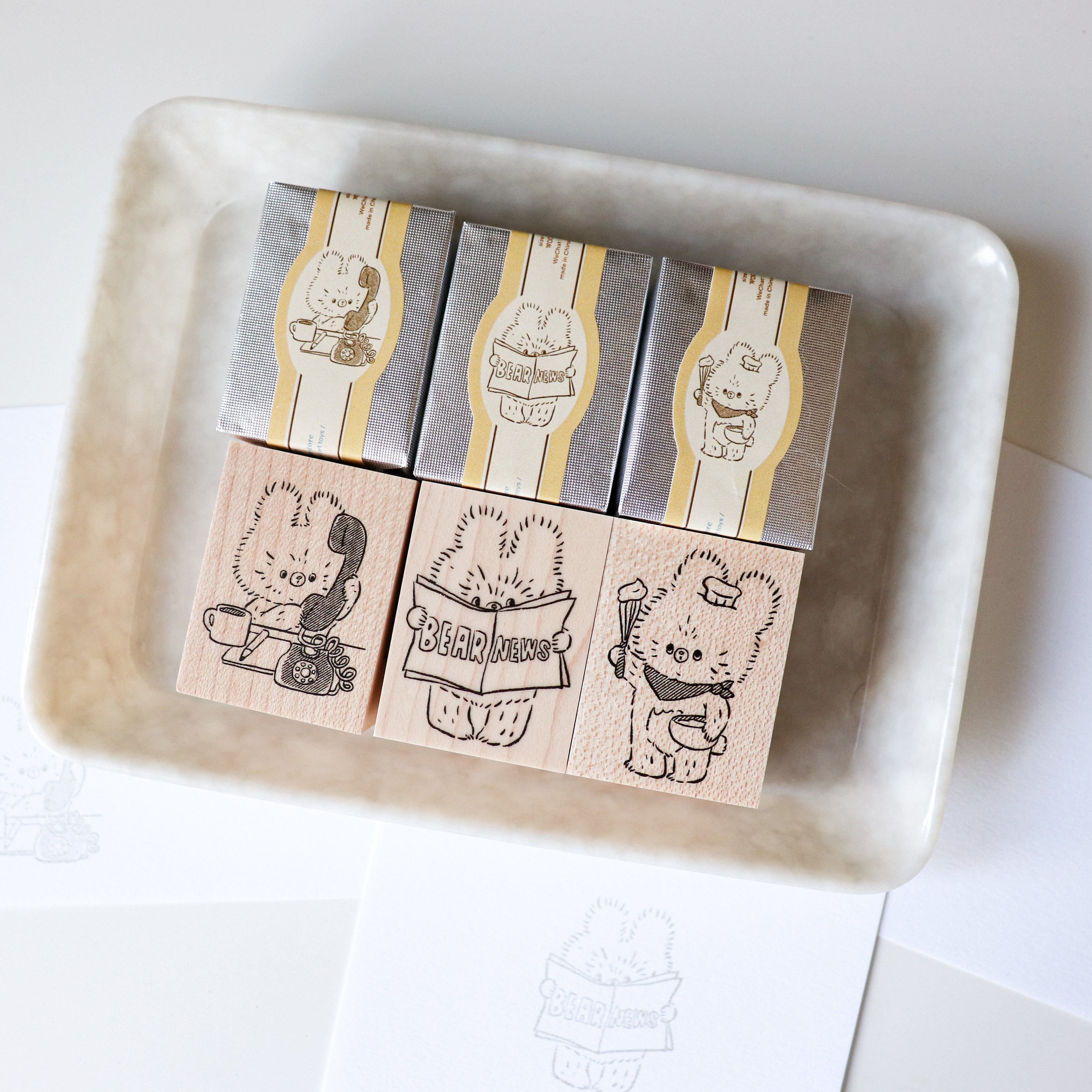 【Daydream】Kumaru Wood Rubber Stamp