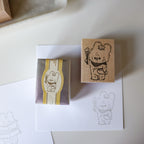 【Daydream】Kumaru Wood Rubber Stamp