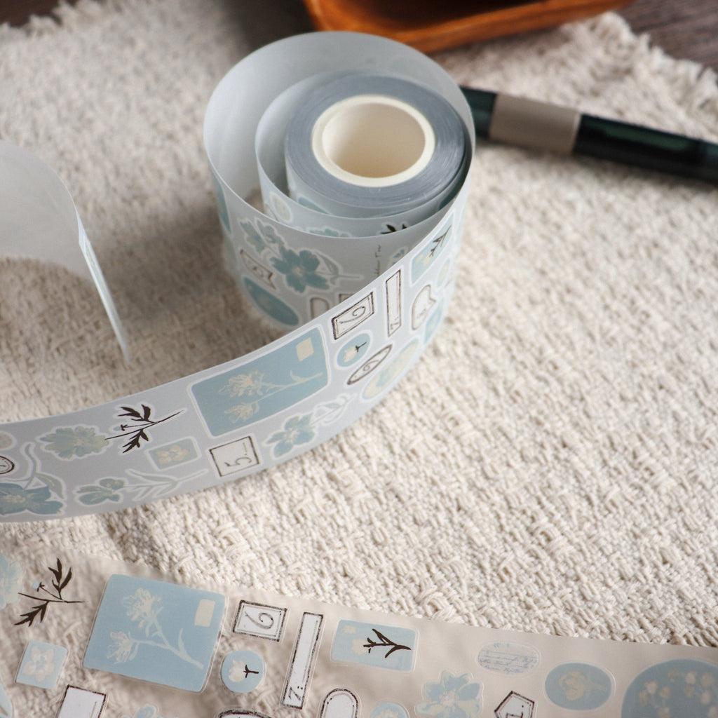 【Freckle Tea】 Daily Season Collection- Die-Cut Tape- Blue Mist