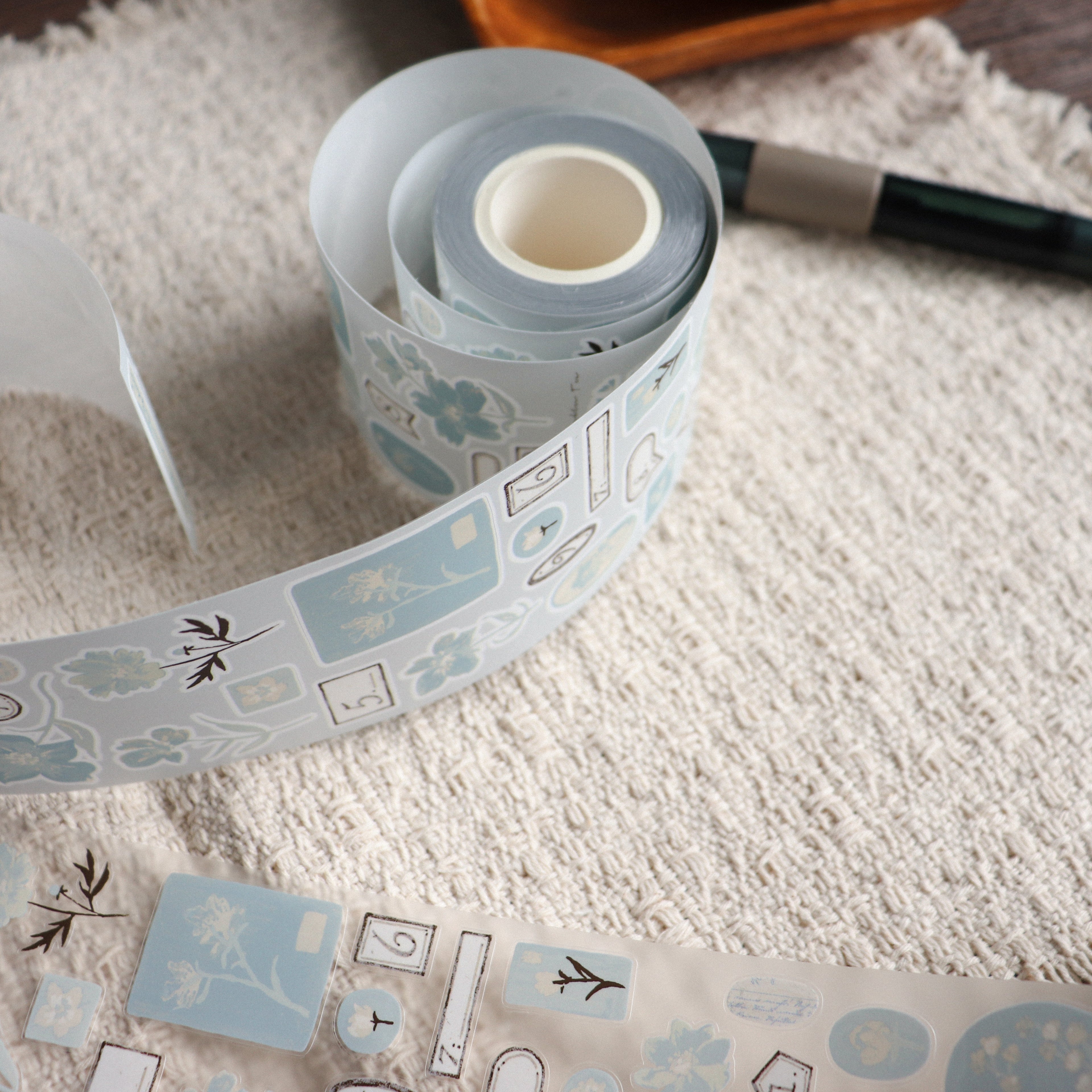 【Freckle Tea】 Daily Season Collection- Die-Cut Tape- Blue Mist