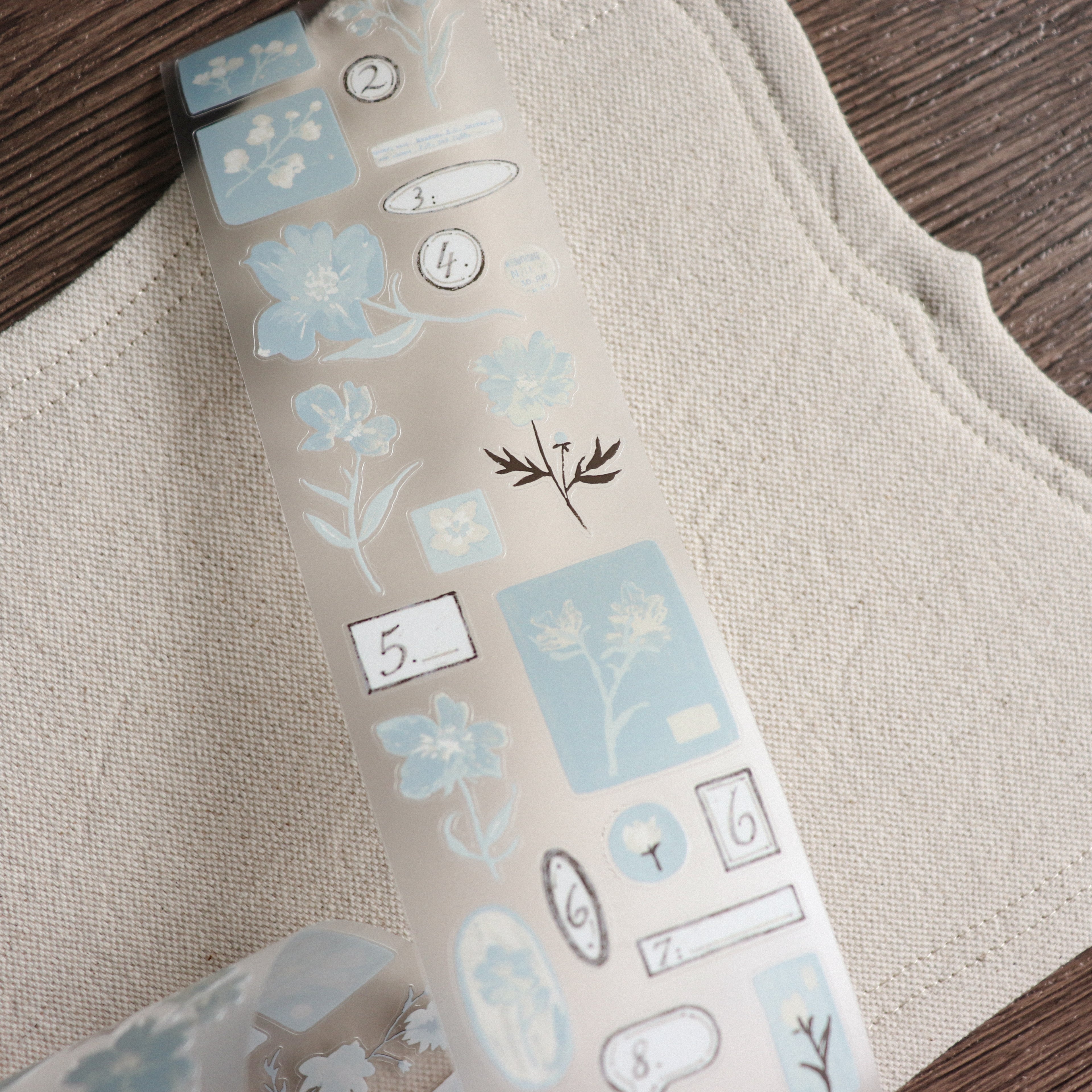 【Freckle Tea】 Daily Season Collection- Die-Cut Tape- Blue Mist
