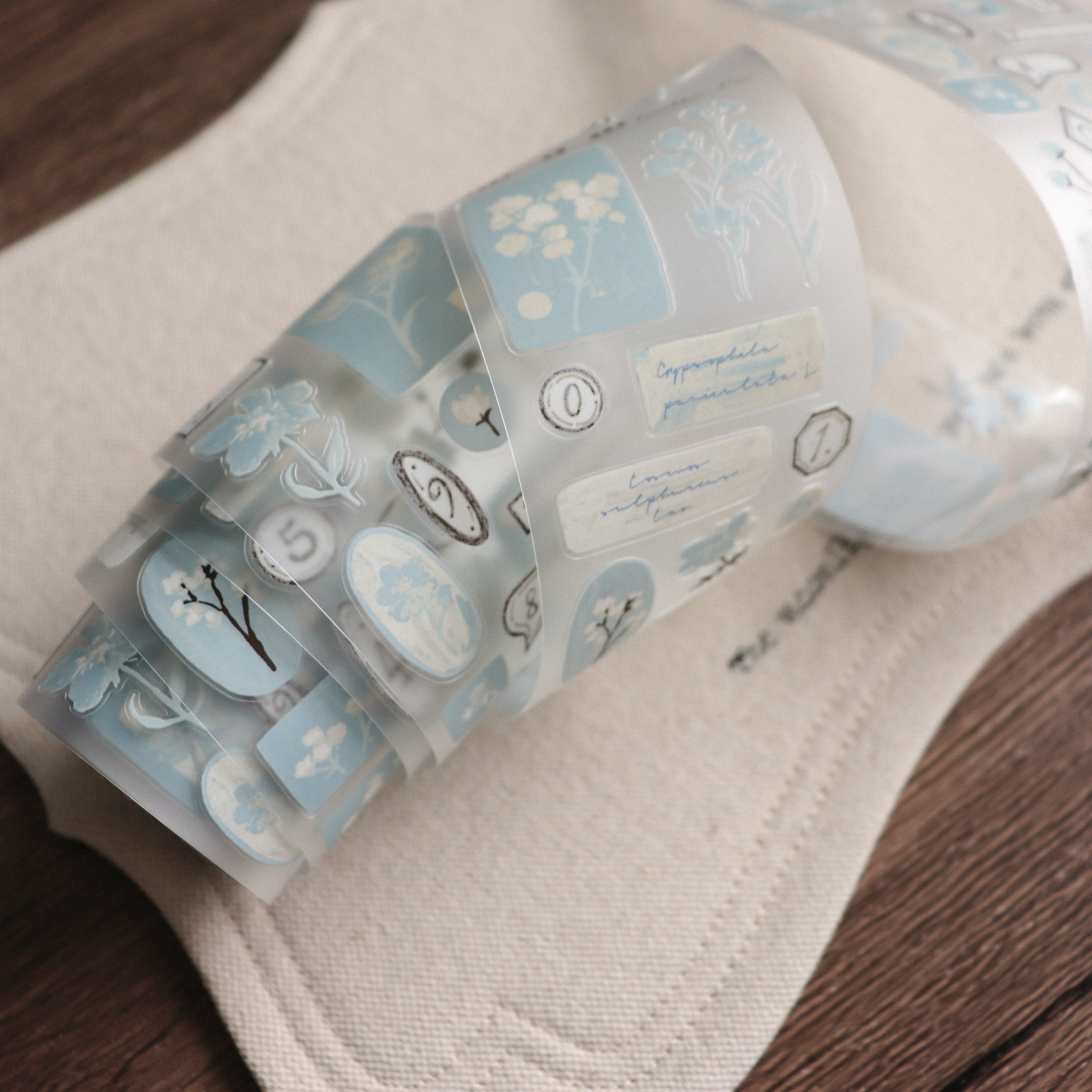 【Freckle Tea】 Daily Season Collection- Die-Cut Tape- Blue Mist