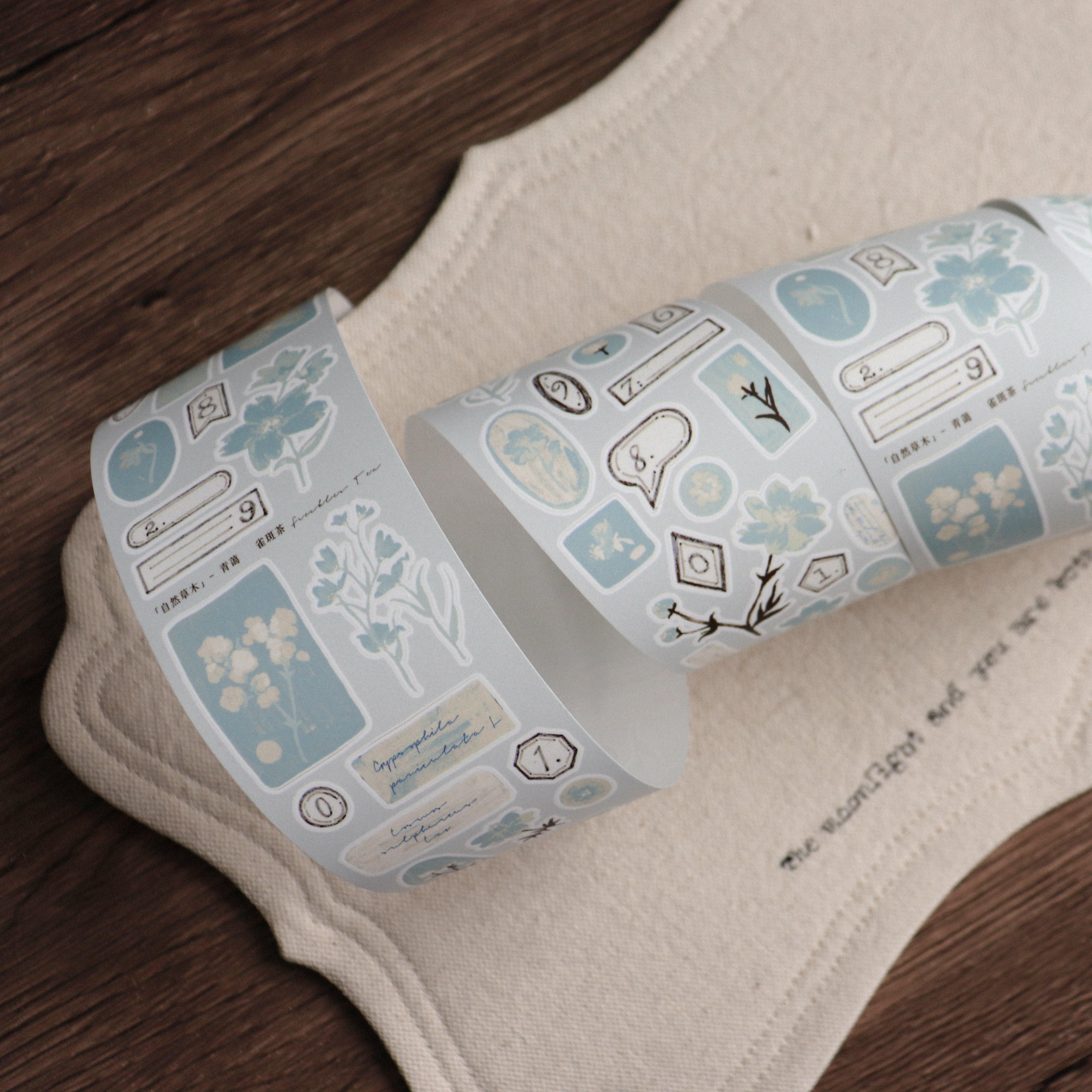 【Freckle Tea】 Daily Season Collection- Die-Cut Tape- Blue Mist