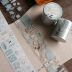 【Freckle Tea】 Daily Season Collection- Die-Cut Tape- Blue Mist