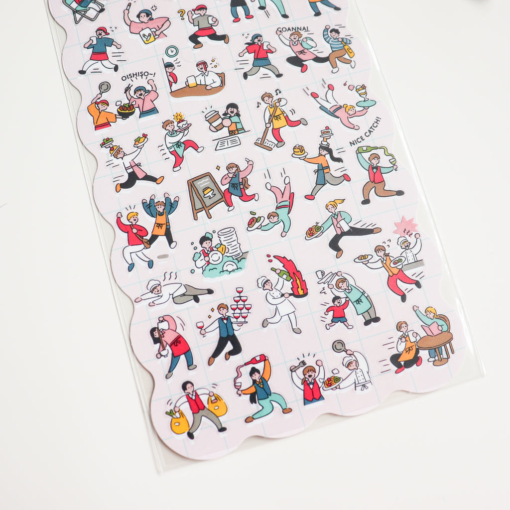 Mind Wave- Comical Life Stickers- Dine Out