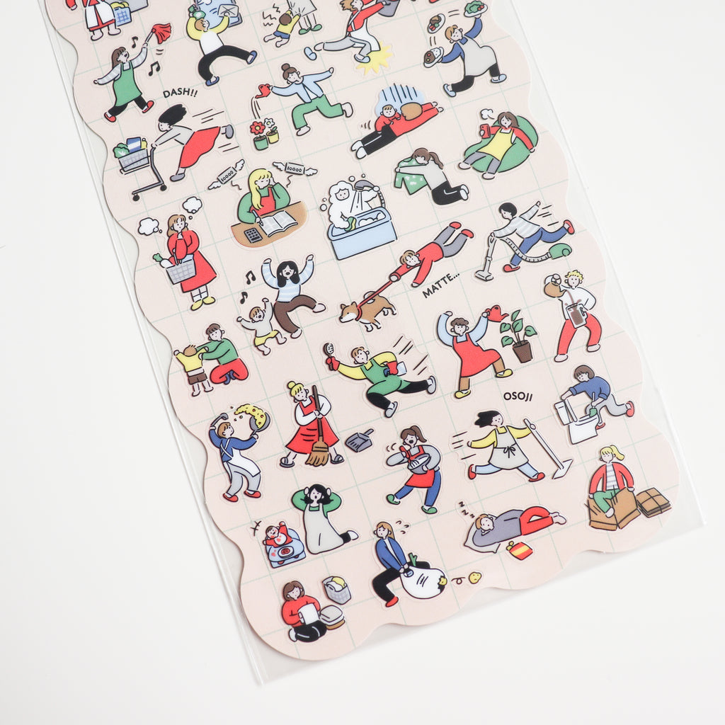 Mind Wave- Comical Life Stickers- House Keeping