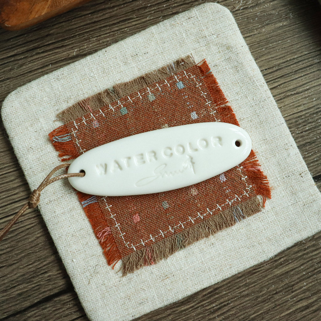 【Snow Joe】Journal Acc- Water Color Ceremic Charm Set- White