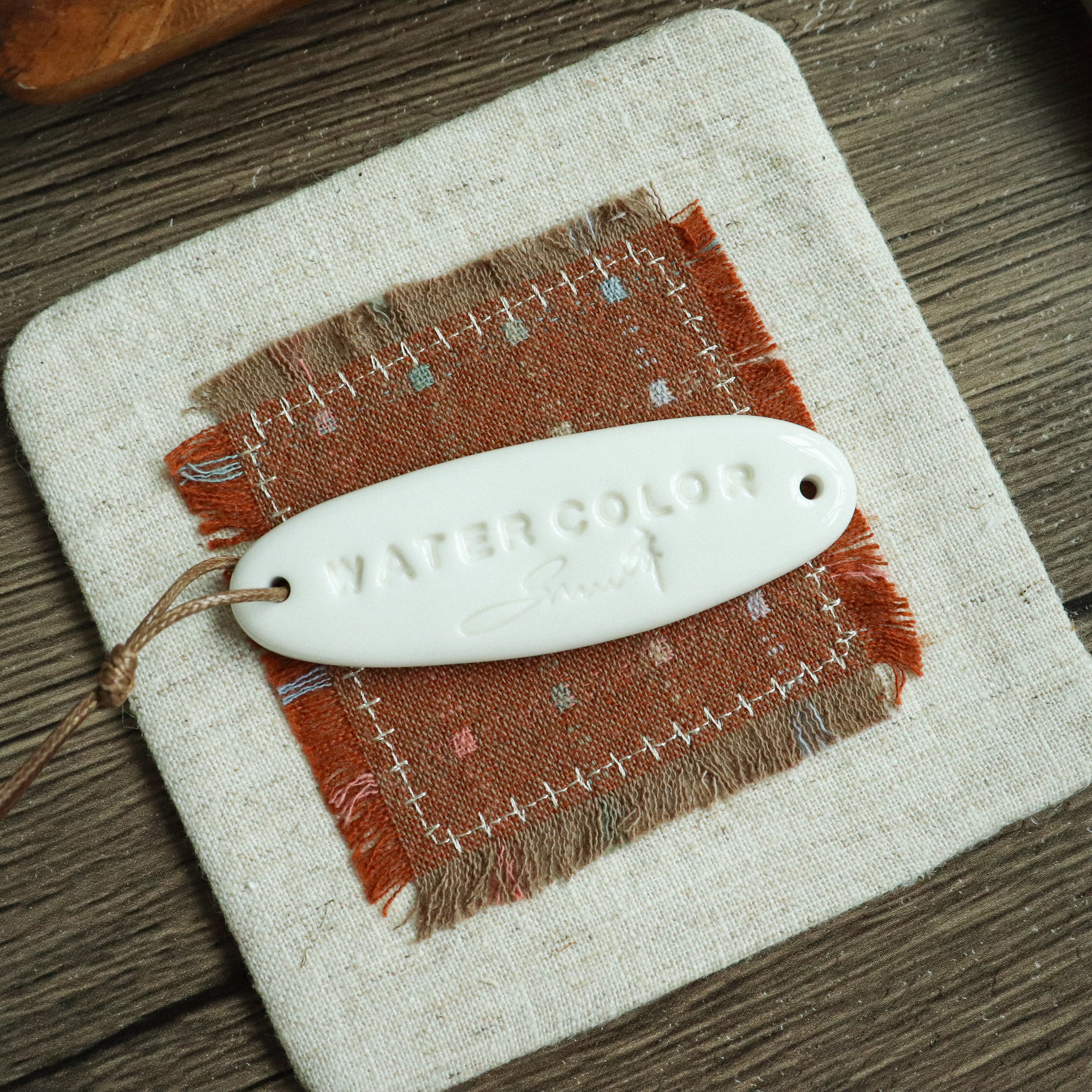 【Snow Joe】Journal Acc- Water Color Ceremic Charm Set- White