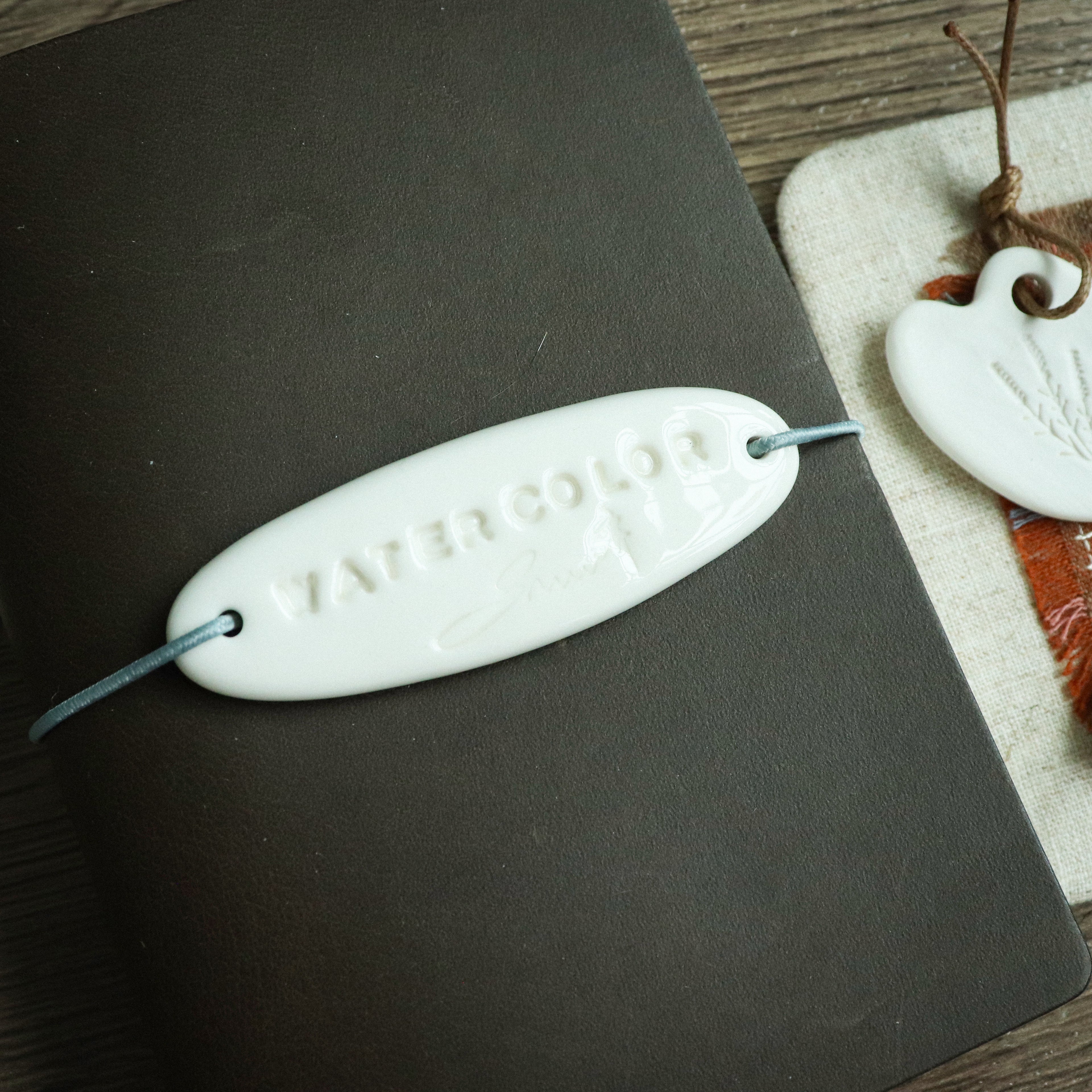 【Snow Joe】Journal Acc- Water Color Ceremic Charm Set- White