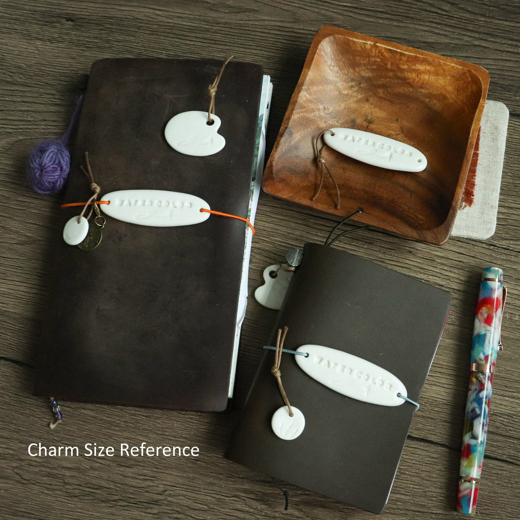 【Snow Joe】Journal Acc- One of a Kind Water Color Ceremic Charm Set