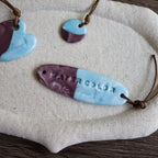 【Snow Joe】Journal Acc- One of a Kind Water Color Ceremic Charm Set