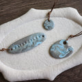 【Snow Joe】Journal Acc- One of a Kind Water Color Ceremic Charm Set