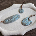 【Snow Joe】Journal Acc- One of a Kind Water Color Ceremic Charm Set