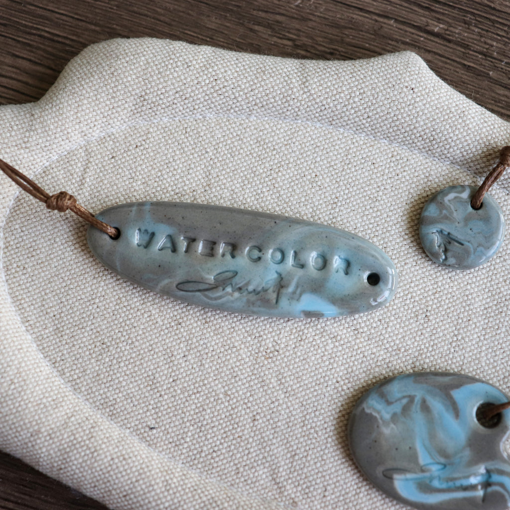 【Snow Joe】Journal Acc- One of a Kind Water Color Ceremic Charm Set