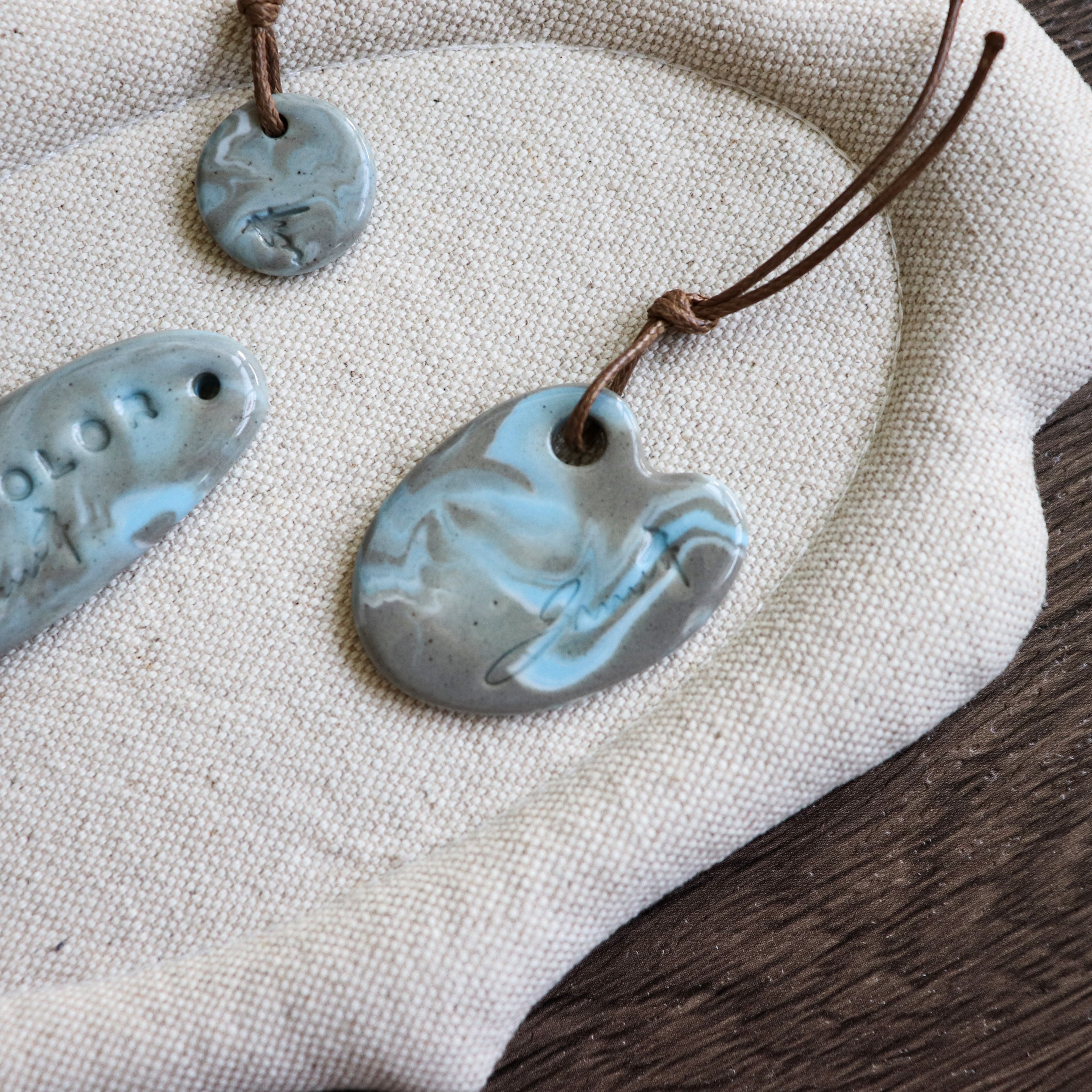 【Snow Joe】Journal Acc- One of a Kind Water Color Ceremic Charm Set