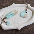 【Snow Joe】Journal Acc- One of a Kind Water Color Ceremic Charm Set