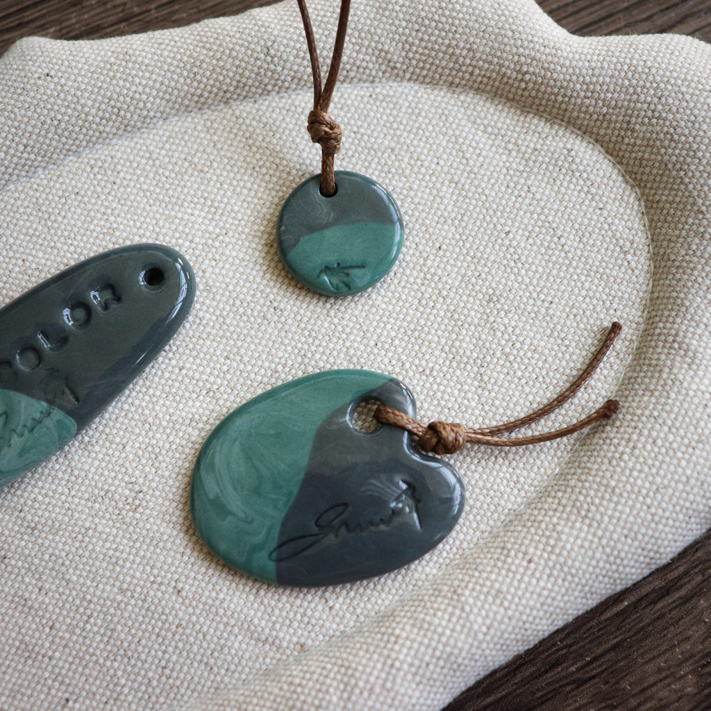 【Snow Joe】Journal Acc- One of a Kind Water Color Ceremic Charm Set