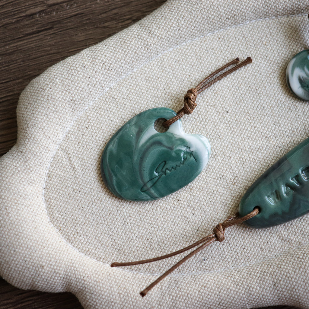 【Snow Joe】Journal Acc- One of a Kind Water Color Ceremic Charm Set