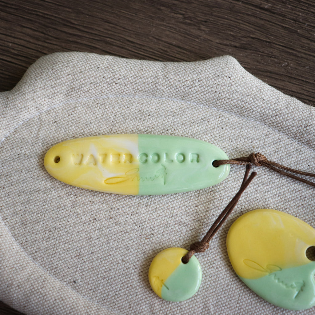 【Snow Joe】Journal Acc- One of a Kind Water Color Ceremic Charm Set