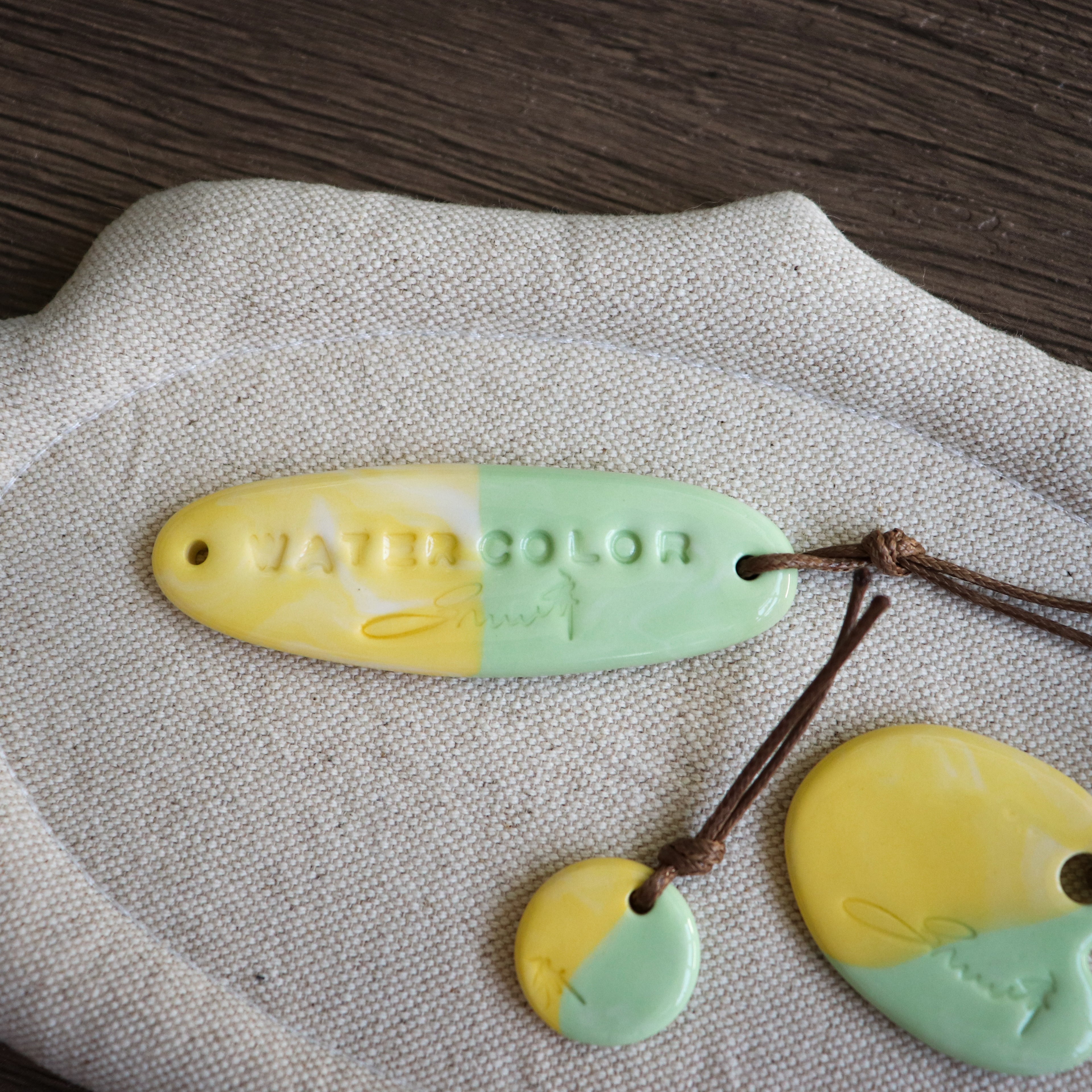 【Snow Joe】Journal Acc- One of a Kind Water Color Ceremic Charm Set