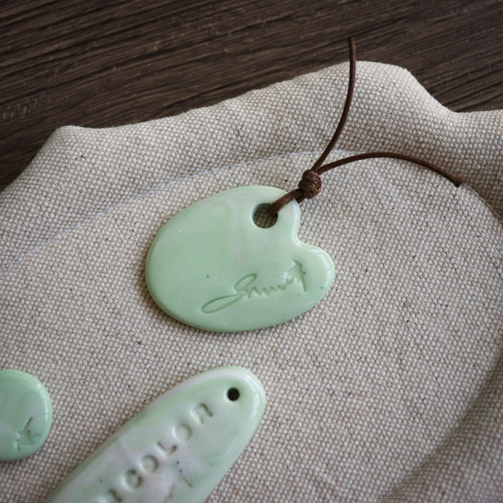 【Snow Joe】Journal Acc- One of a Kind Water Color Ceremic Charm Set