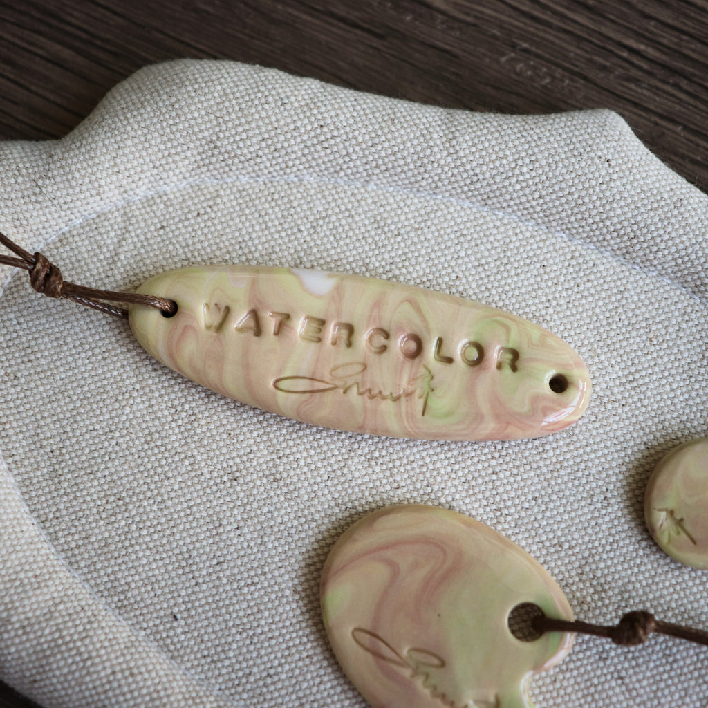 【Snow Joe】Journal Acc- One of a Kind Water Color Ceremic Charm Set