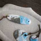 【Snow Joe】Journal Acc- One of a Kind Water Color Ceremic Charm Set