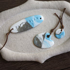 【Snow Joe】Journal Acc- One of a Kind Water Color Ceremic Charm Set