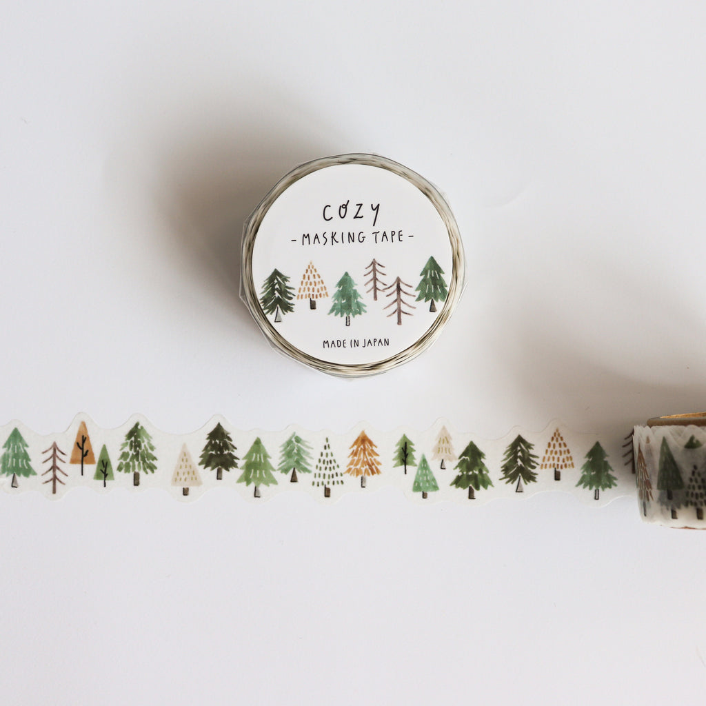 Mind Wave- Cozy Die-cut Masking Tape- Forest