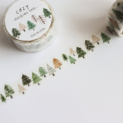 Mind Wave- Cozy Die-cut Masking Tape- Forest