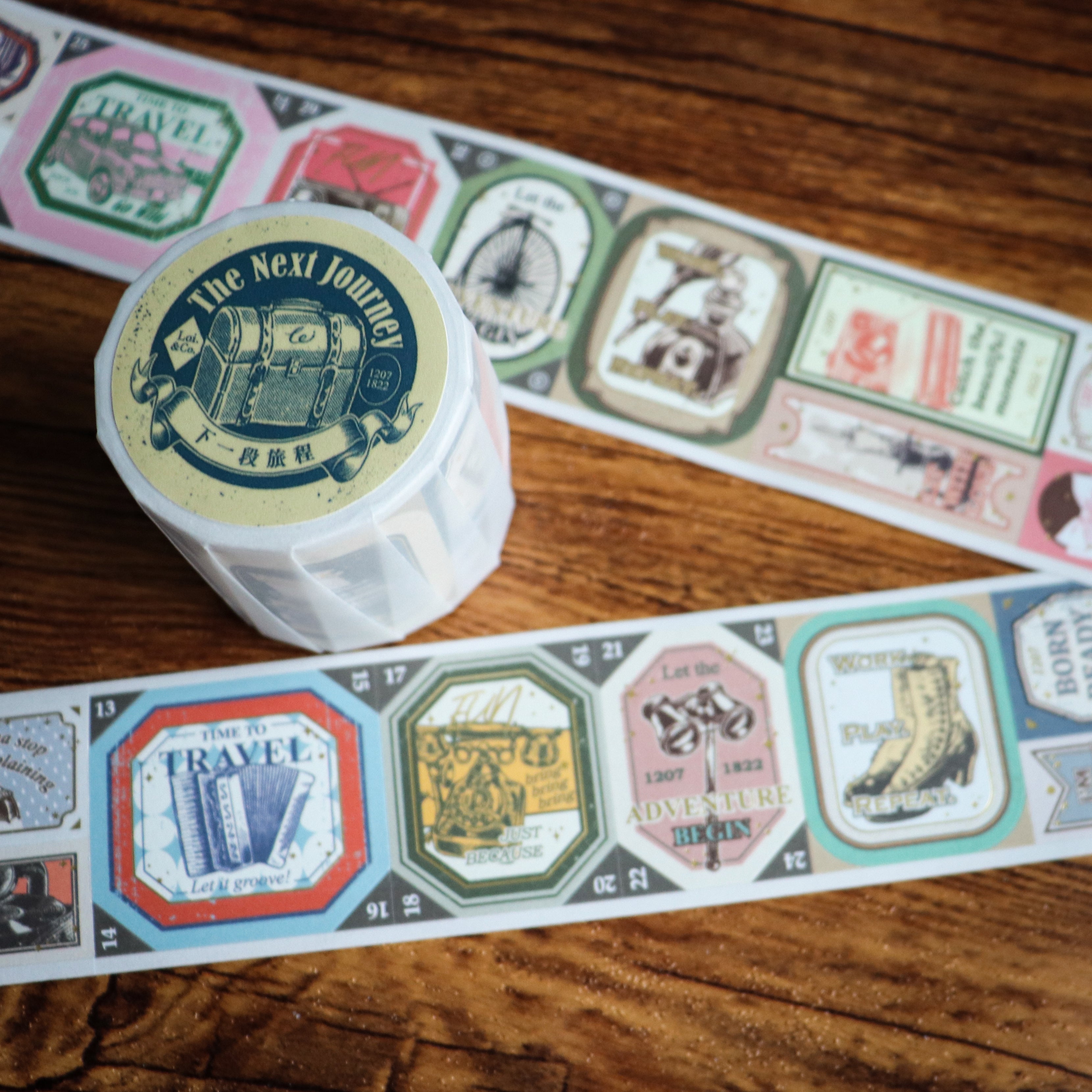 【LOI Design】The Next Journey- 4cm Gold Foiled Die-cut Tape