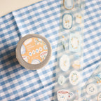 【LOI Design】Lemon Afternoon Tea-Kiss-cut Gold Foil Starlight PET Tape