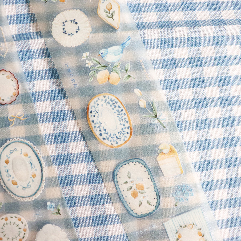 【LOI Design】Lemon Afternoon Tea-Kiss-cut Gold Foil Starlight PET Tape