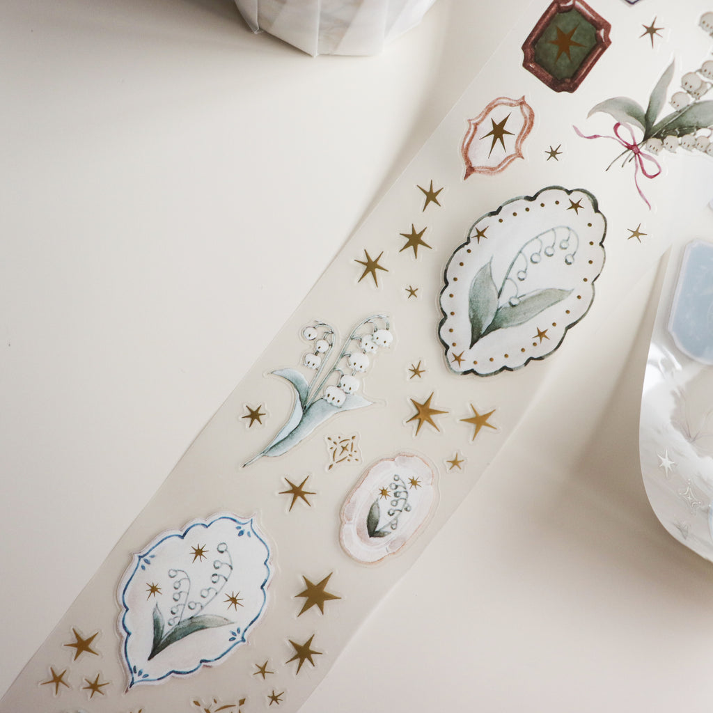 【LOI Design】Collecting Lily of the Valley-5cm Gold Foiled Matte PET Tape