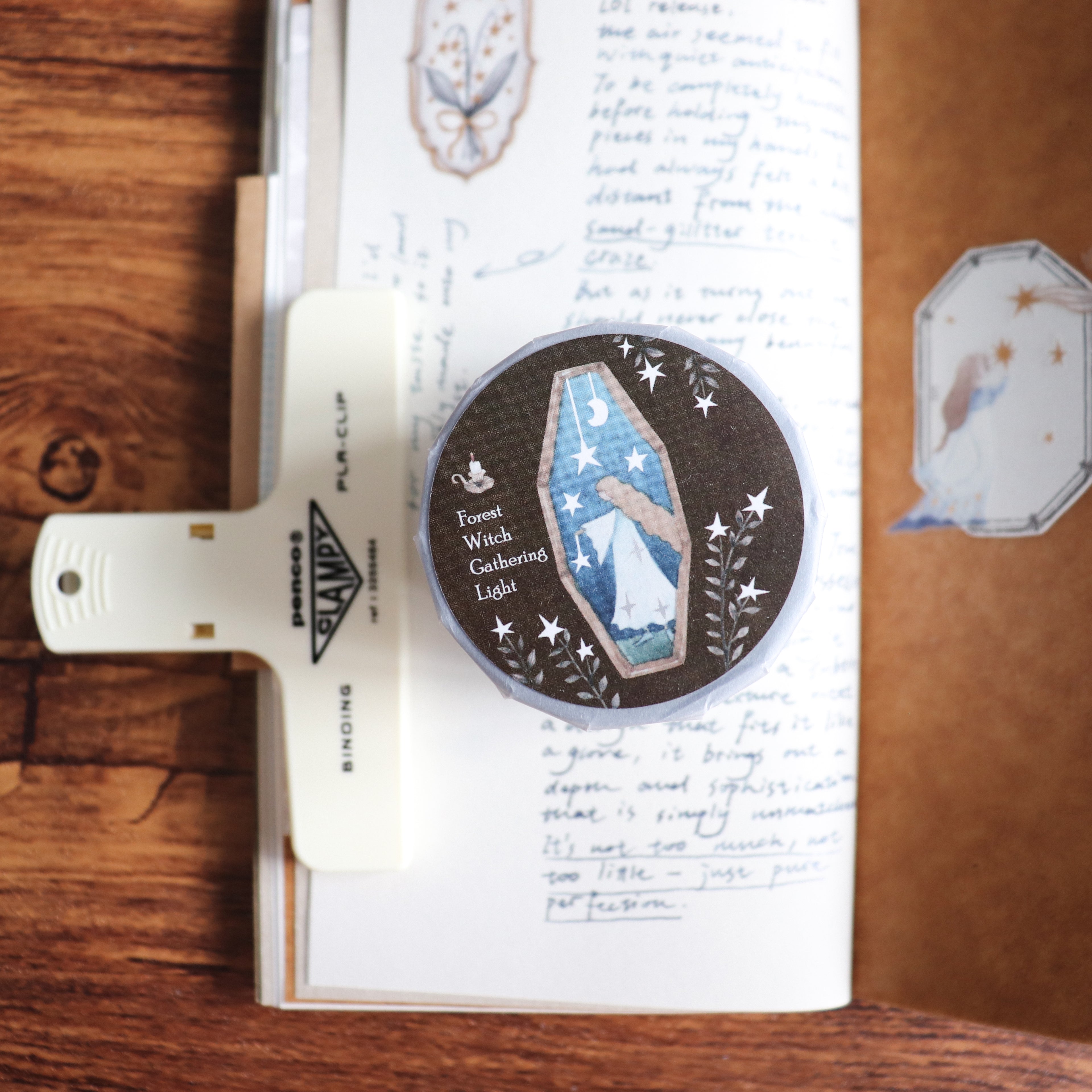 【LOI Design】Forest Witch Gathering Light-5cm Kiss-cut Gold Foil Starlight PET Tape
