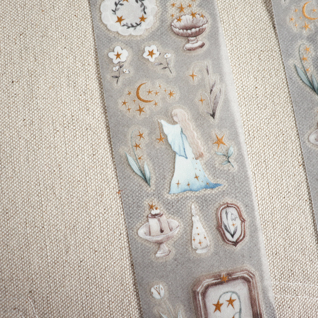 【LOI Design】Forest Witch Gathering Light-5cm Kiss-cut Gold Foil Starlight PET Tape
