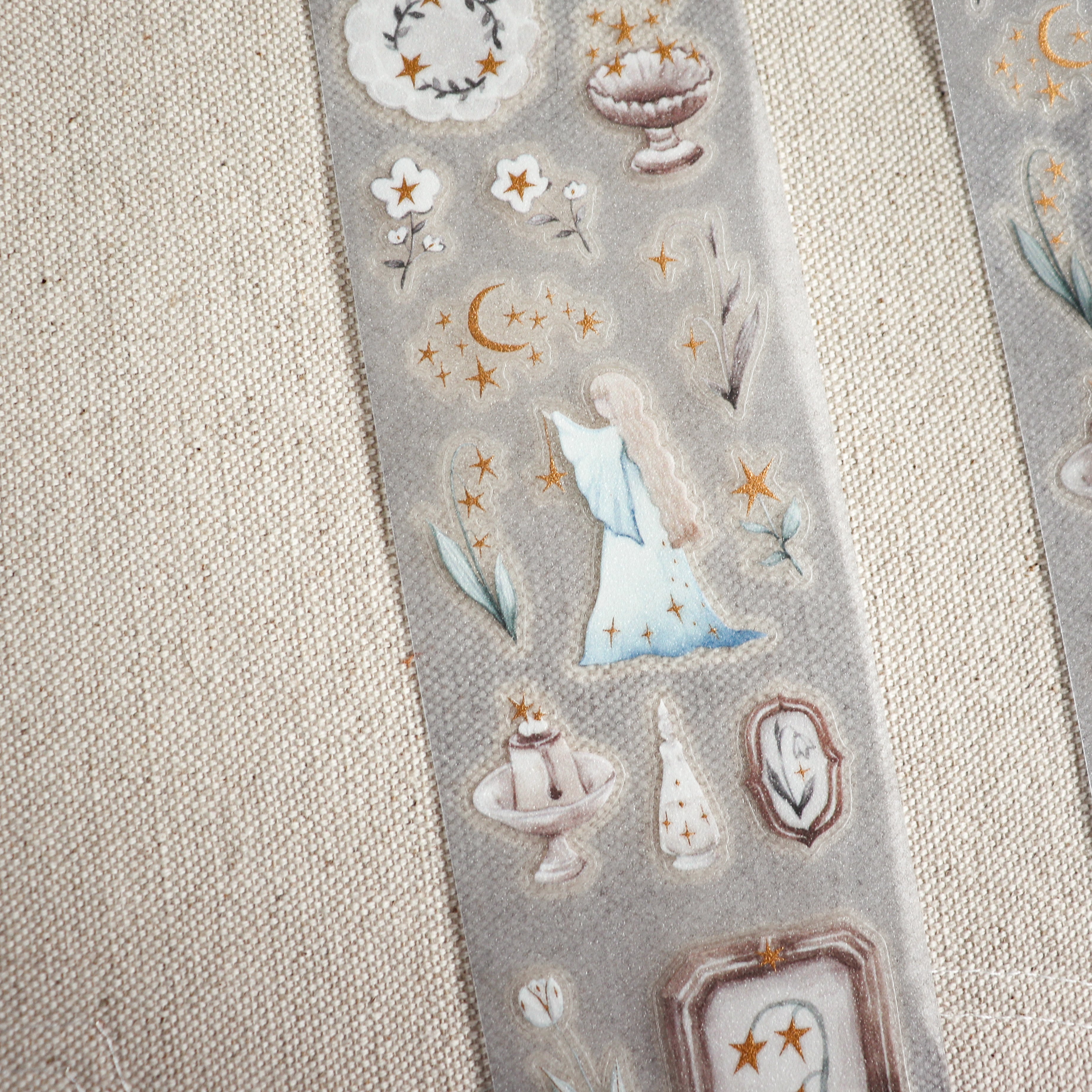 【LOI Design】Forest Witch Gathering Light-5cm Kiss-cut Gold Foil Starlight PET Tape