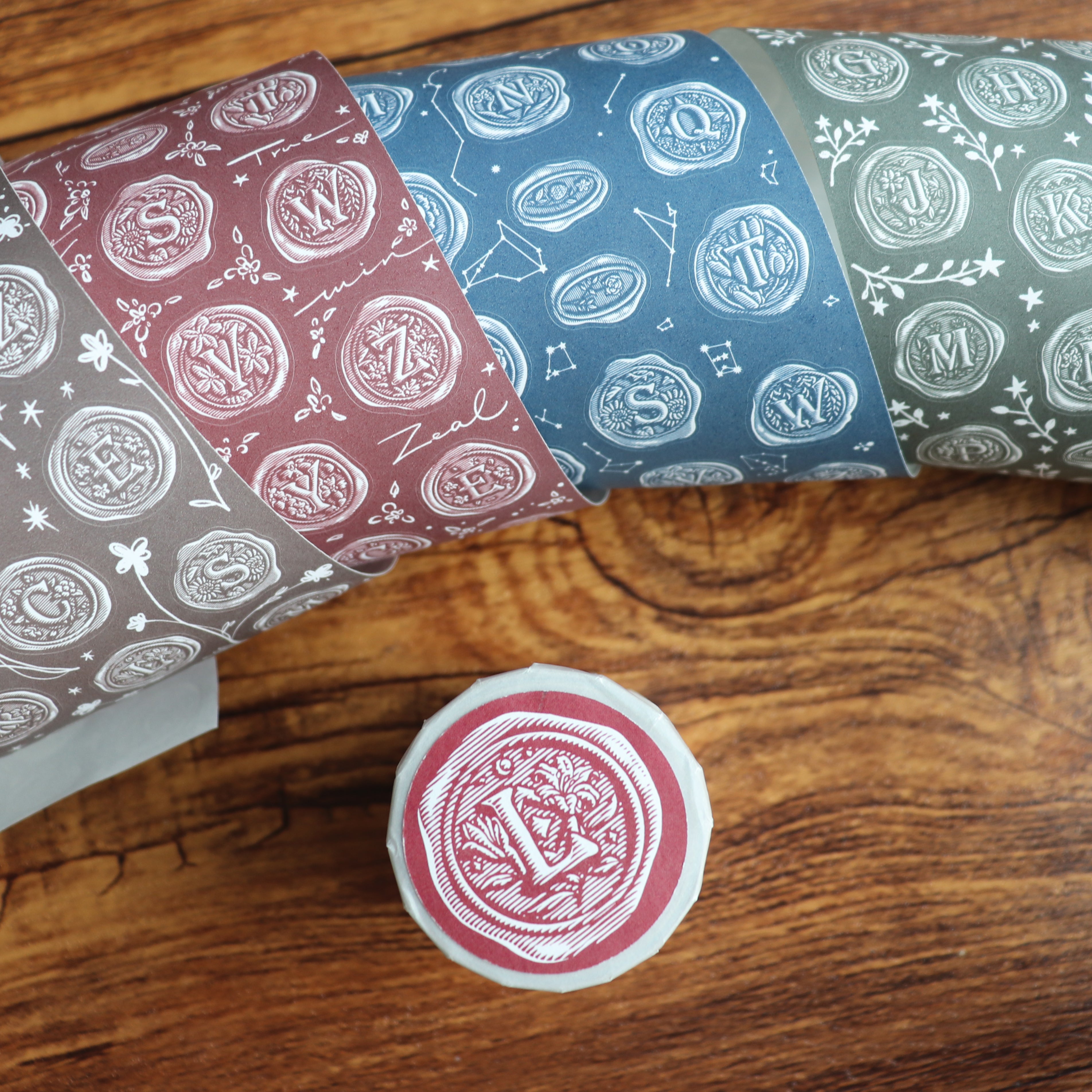 【LOI Design】 A–Z Wax Seal Stickers-7cm Kiss-cut Tape