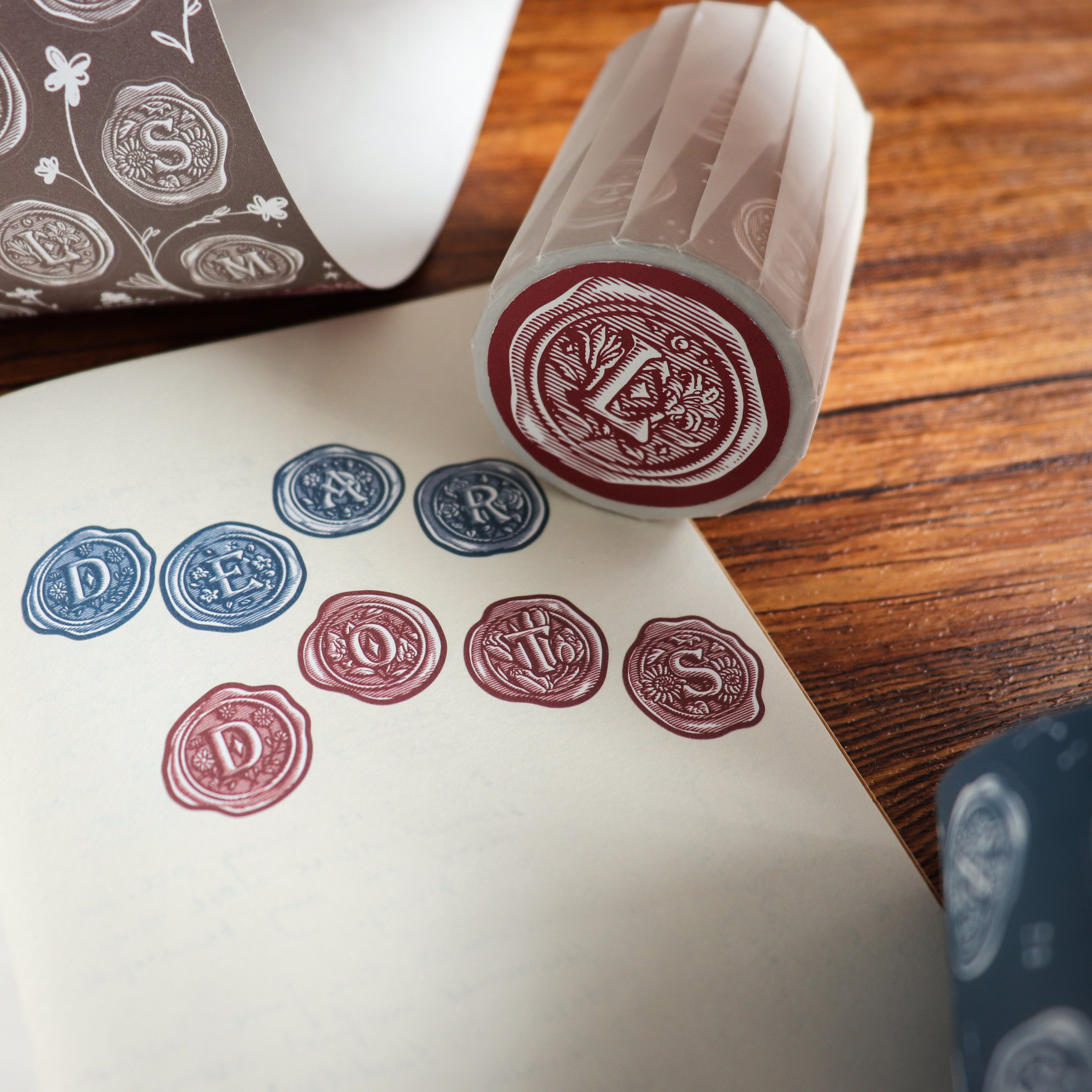 【LOI Design】 A–Z Wax Seal Stickers-7cm Kiss-cut Tape