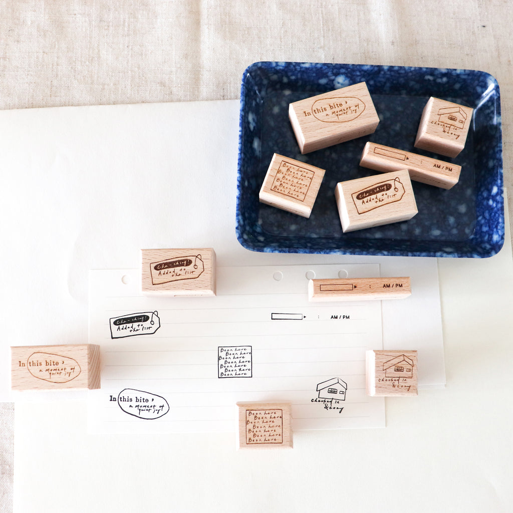【Two Racoons X Partialafra】Travel Log Series Wooden Stamp